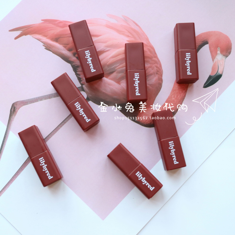 Hàn Quốc lilybyred ngay Xuanbin nước ép môi men mờ nhung môi màu nhuộm chất lỏng kéo dài mẫu 06mini - Son bóng / Liquid Rouge 	son bóng romand 05