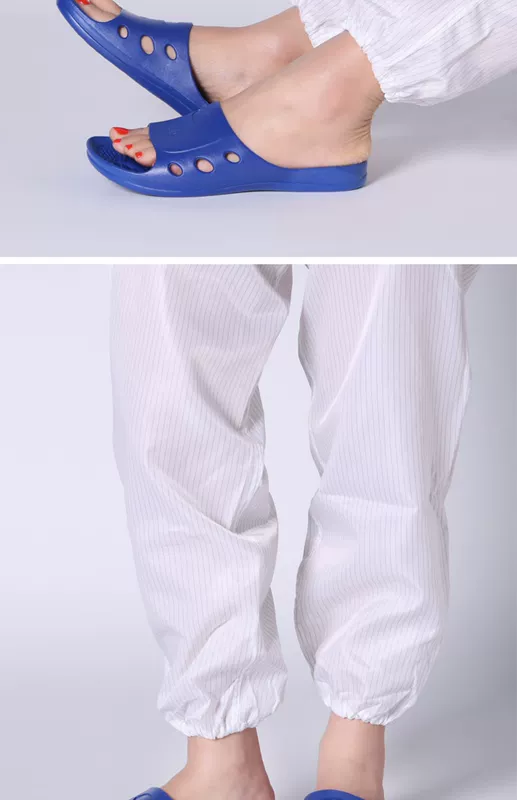 Dép chống tĩnh điện Giày công sở không bụi SPU Giày bảo hộ xưởng mùa hè Giày đế mềm khử mùi Giày công sở sáu lỗ Giày tĩnh điện giày dép bảo hộ