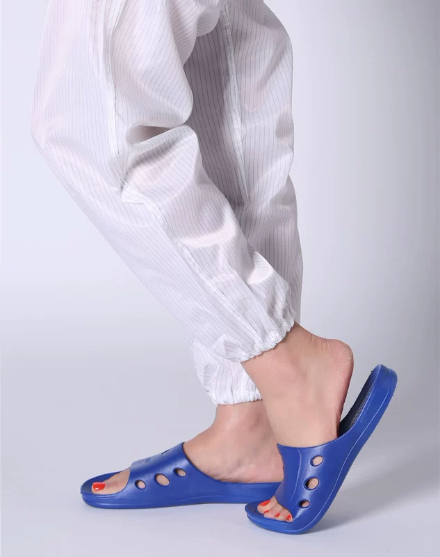 Dép chống tĩnh điện đế mềm sáu lỗ thoáng khí xưởng không bụi chống bụi giày bảo hộ mùa hè giày bảo hộ nhà máy điện tử giày tĩnh điện dép tĩnh điện