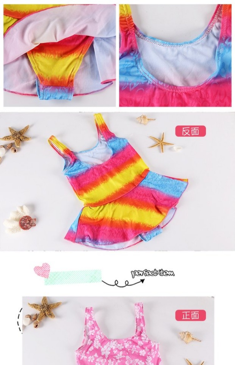 Bộ đồ bơi thoải mái cho trẻ em tam giác bikini Hàn Quốc dễ thương nhỏ vừa và lớn cô gái áo tắm đặc biệt bán buôn - Bộ đồ bơi của Kid đồ bơi nàng tiên cá cho bé gái