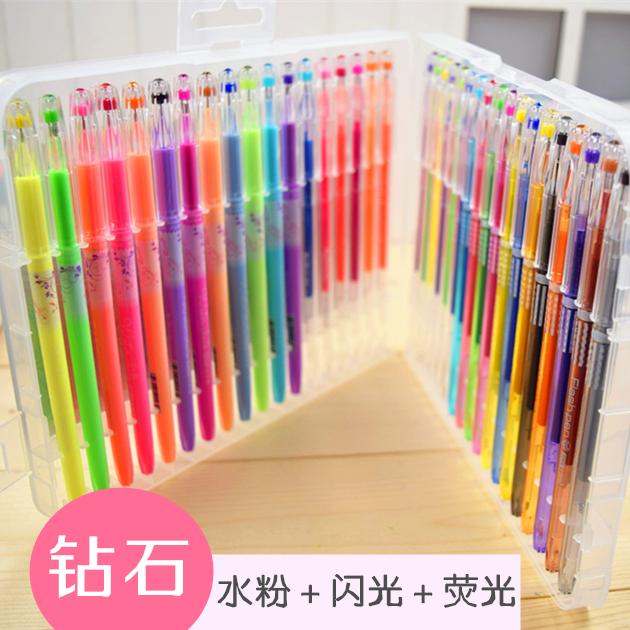 Colour pen 36 48 highlighters glitter pen water chalk metal color students children children children graffiti painting