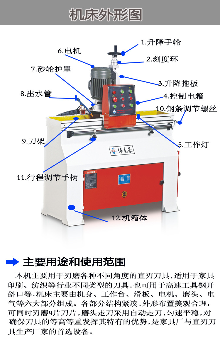 磨刀机厂家MF256直线磨刀机