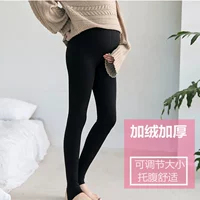 Bà bầu mang vớ mùa đông và mùa đông xà cạp nâng bụng cộng với quần cotton dày nhung với bàn đạp vớ mới cỡ lớn quần tất bầu