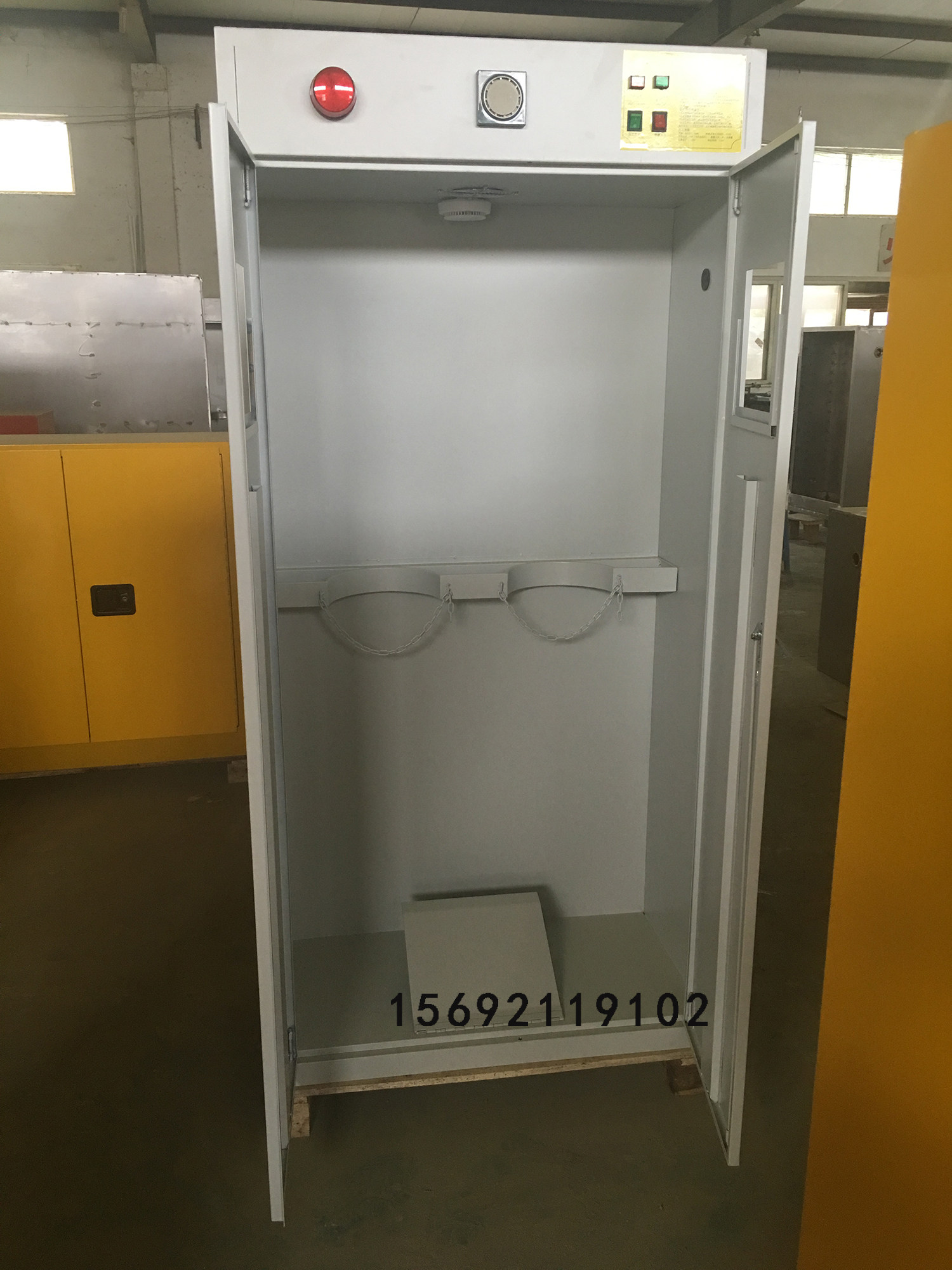 Gas cylinder cabinet All steel gas cylinder cabinet Alarm gas cylinder cabinet Explosion-proof gas cylinder cabinet Single bottle double bottle three bottles