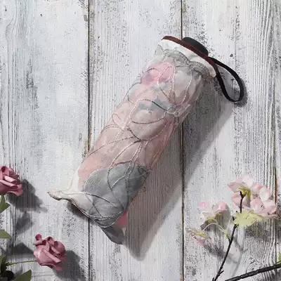 Japan CK socialite lace umbrella sunny rain black glue sunshade umbrella dual-purpose sunscreen anti-UV female folding