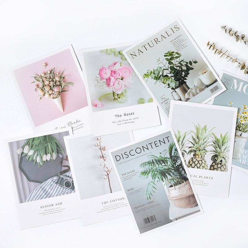 Nordic plant card ins wind photo props photography shooting props jewelry ornaments magazine photo background paper