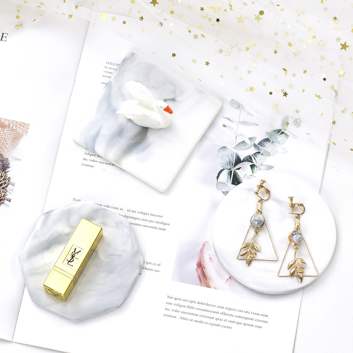 Ceramic Marble Pad Photo Props Ornament Ornament Manicure Hand Holding Posing Pros Creative Photography Shooting Props