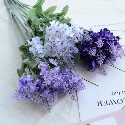 3 Color romantic lavender 1 bunch simulation flower shop photography background Taobao photo shooting props decoration decoration decoration