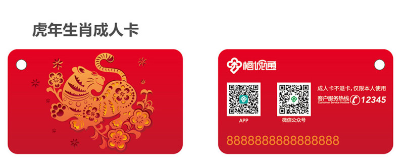 Tiger's Year of the Year Zodiac Adult Card