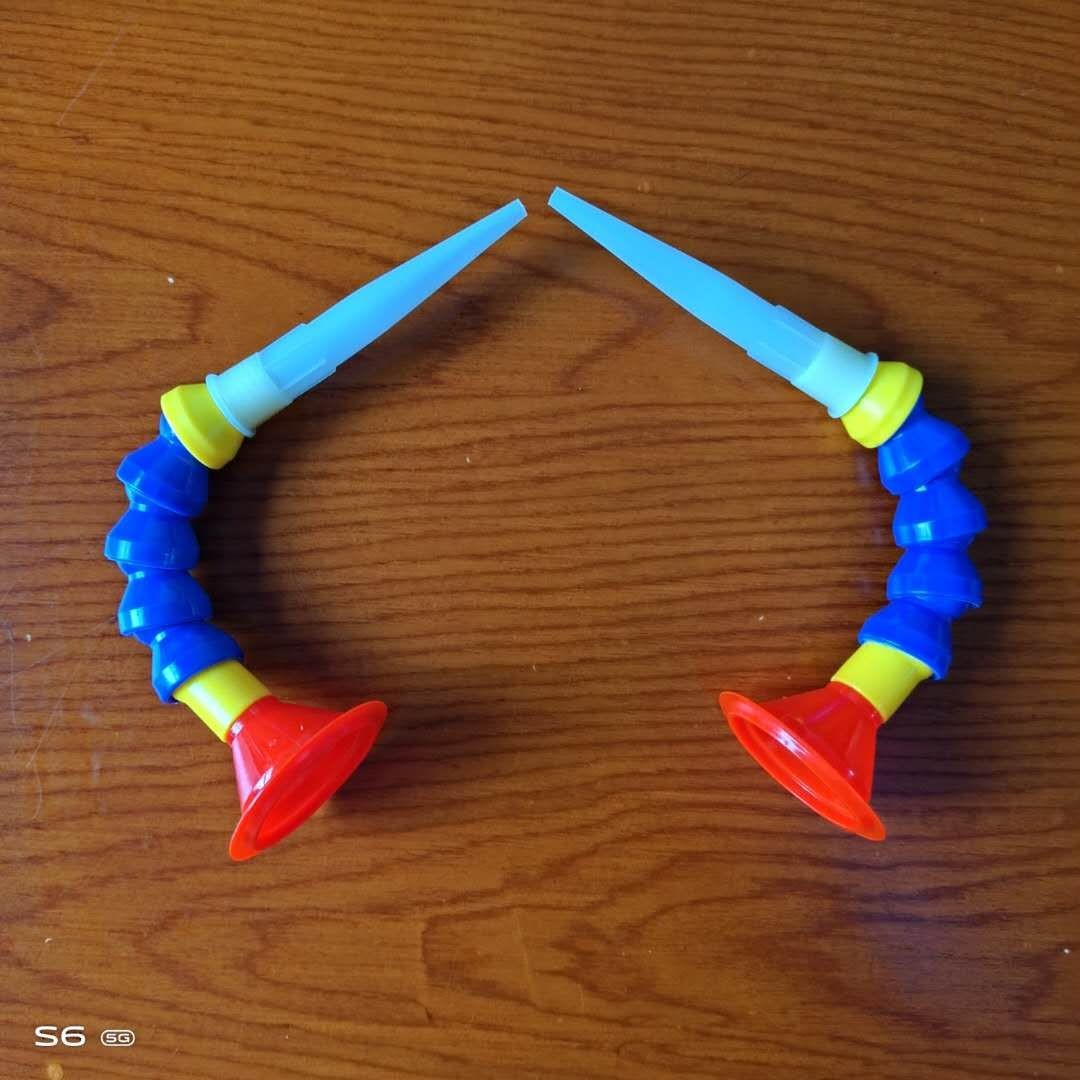 360-degree rotating universal adjustable bamboo joint tube metal glue mouth bathroom glass soft and hard glue to glue mouth soft hard pass