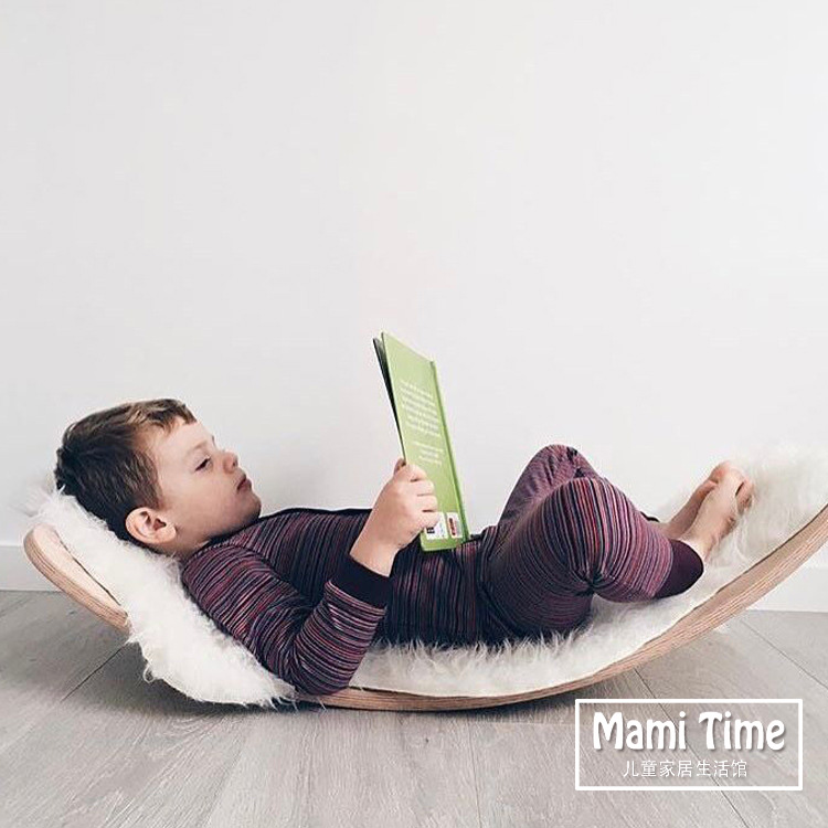 ins exploits children solid wood stilts board baby indoor home balance plate yoga bent board baby shooting props