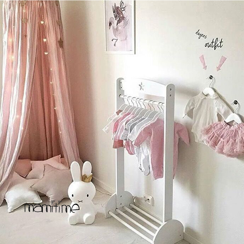ins money children floor clothes hanger bedroom creative cloths hood solid wood minima clothes rack cute hanging clothes hanger