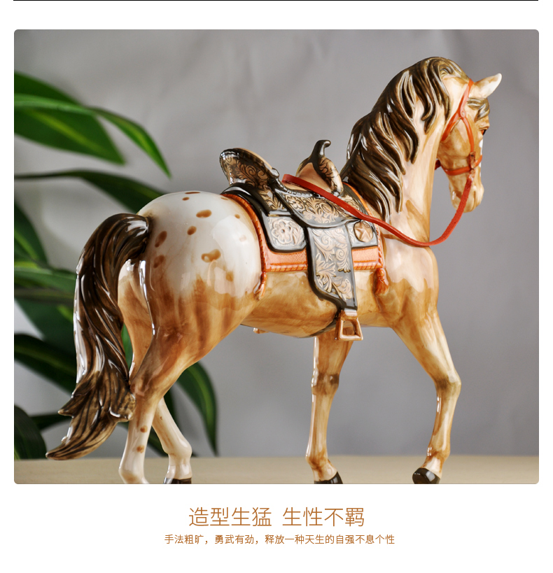 Business needs creative crafts continental shelf horse furnishing articles study home sitting room ark adornment ceramics