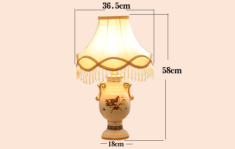 European ceramic desk lamp warm bedroom berth lamp decoration ideas sitting room adornment style restoring ancient ways the study desk lamp