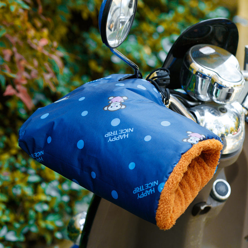 Electric bicycle winter cotton glove large-size electric car to thicken the cover waterproof and cold-proof and warm-protecting hand