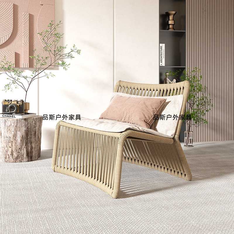 Single sofa chair Pole minimalist designer Balcony Light Extravagant Casual Net Red Vines Nordic High Back Sloth Tiger Chair