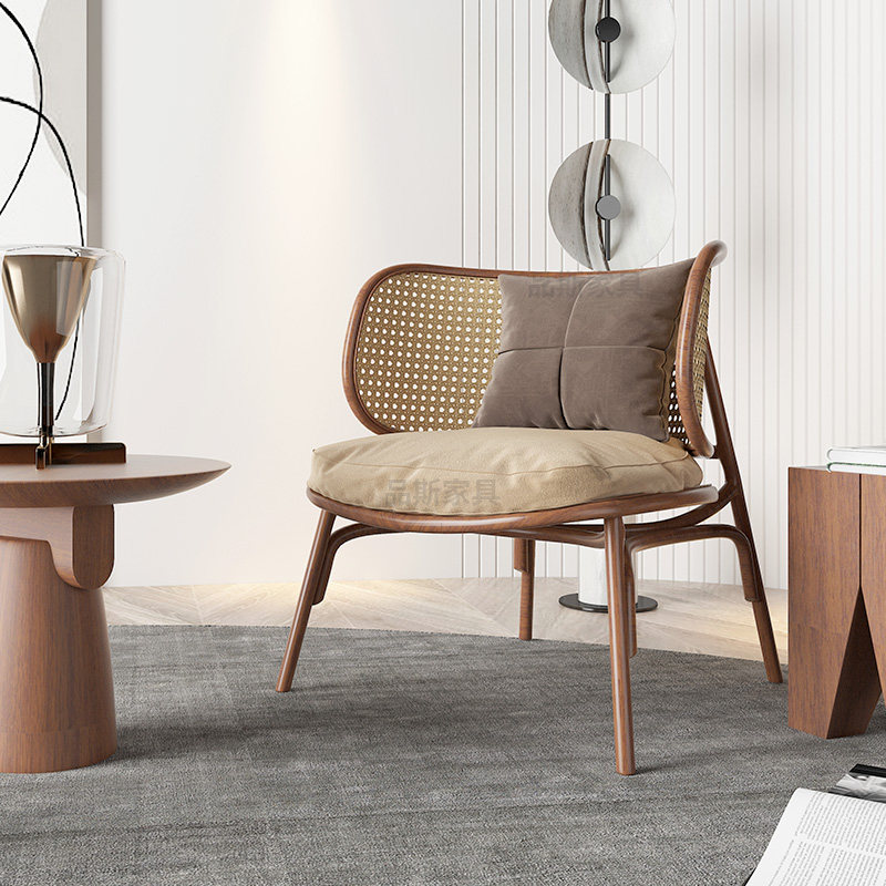 Nordic Designer Home Balcony Casual Single Sofa Chair Outdoor Indoor Patio Brief Modern Sofa Combo