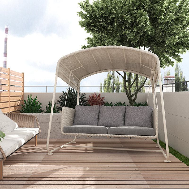 Courtyard Outdoor swing Villa Single Double Rocking Chair Garden Hanging Chair Outdoor Home room Balcony Iron Art Swing