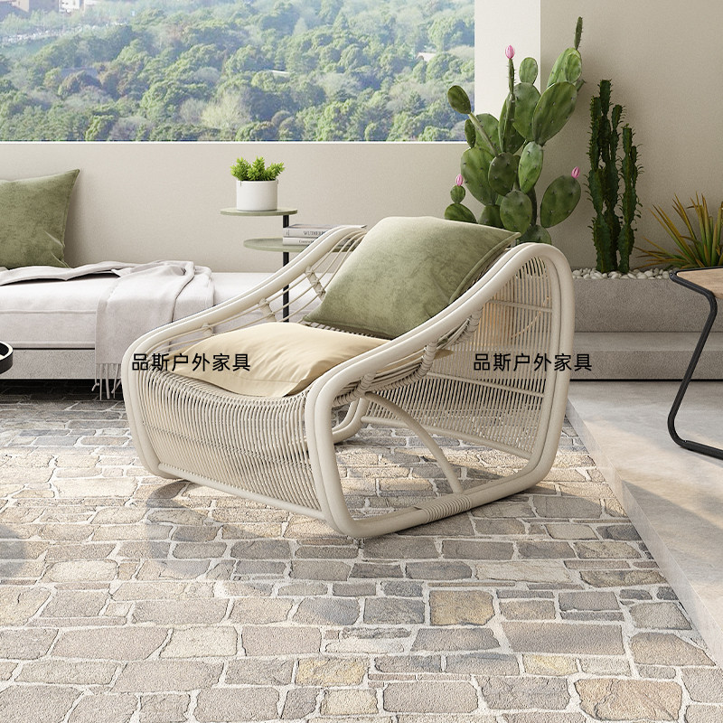Single-person sofa chair balcony leisure housedesigner furniture Nordic small-family sofa bedroom network red single chair