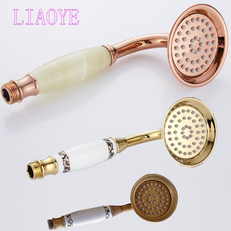 Antique-Style All-Copper Faucet Shower Head Handheld Showerhead Retro Hand Spray Hose Small Showerhead Accessories