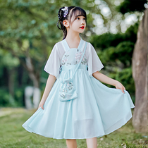 Chiffon skirt Summer summer dress Childrens costume Ancient costume Super fairy child Hanfu Tang dress Chinese style princess dress
