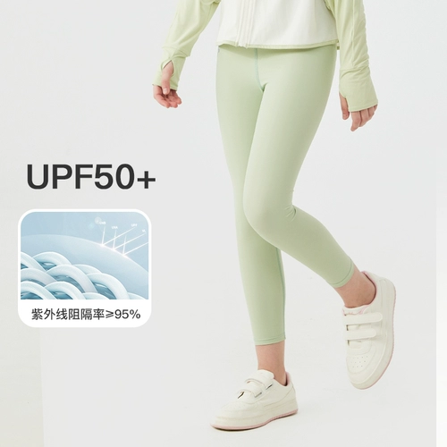 Леггинсы, тонкие дорожные штаны, спортивный детский быстросохнущий комплект для спортзала, для бега, защита от солнца