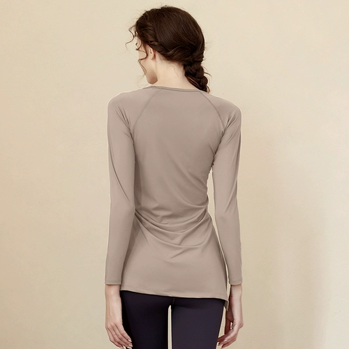 Одежда для йоги, длинный комплект для тренировок для спортзала, спортивный лонгслив, для бега, средней длины, по фигуре