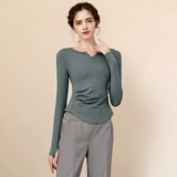 Спортивный костюм, лонгслив для спортзала для тренировок, быстросохнущая одежда для йоги, популярно в интернете, для бега