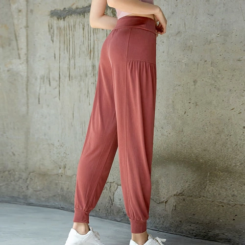 Штаны для спортзала, летний быстросохнущий комбинезон для йоги, свободный крой, для бега, высокая талия