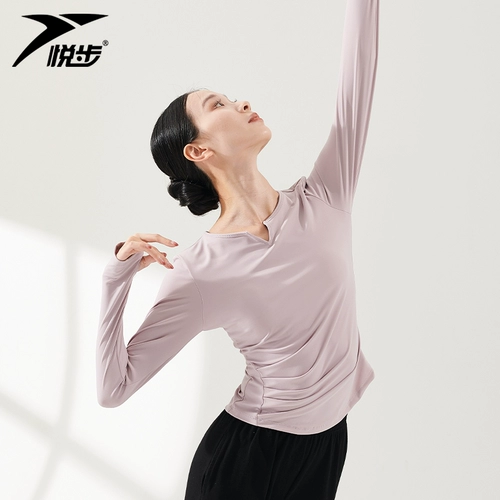 悦步 Современная быстросохнущая спортивная одежда, демисезонный лонгслив для спортзала для тренировок, V-образный вырез