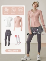 Комплект, куртка, штаны для спортзала, 3 предмета, короткий рукав, для бега