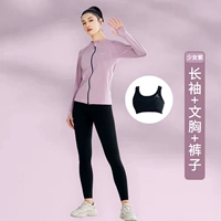 Сиреневый лонгслив, комплект, бюстгалтер, штаны, 3 предмета