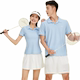 悦步运动套装羽毛球速干男女同款情侣短袖网球衣大赛服polo衫定制
