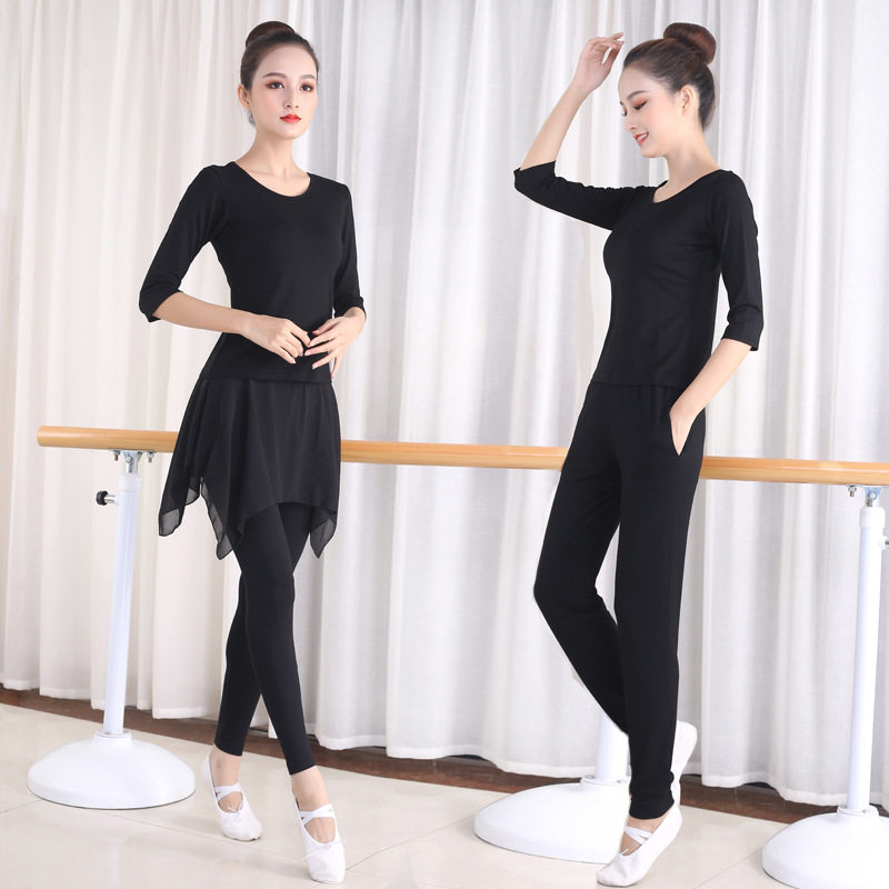 Dance clothes modern dance practice clothes female classical dance top modal body training suit adult female