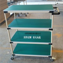 Workshop anti-static material turnover trolley lean composite tube shelf assembly line sorting mobile work trolley