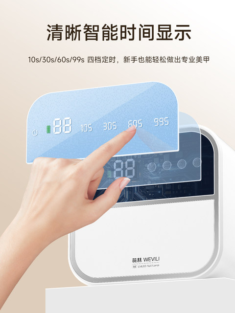 Small square lamp manicure baking lamp plug-in electric storage nail lamp nail polish glue special lamp quick-drying phototherapy lamp nail lamp