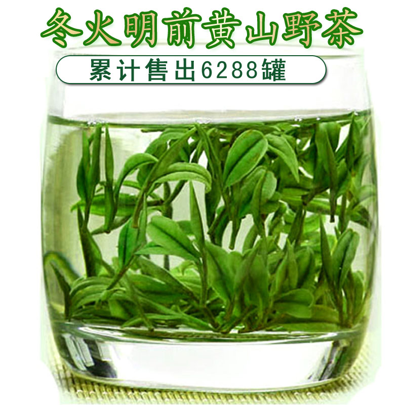 Winter Fire Tea Green Tea Green Tea 2022 New Tea Anhui Huangshan Mao Peak Bright Front Yellowshan Wild Tea 250g Spring Tea