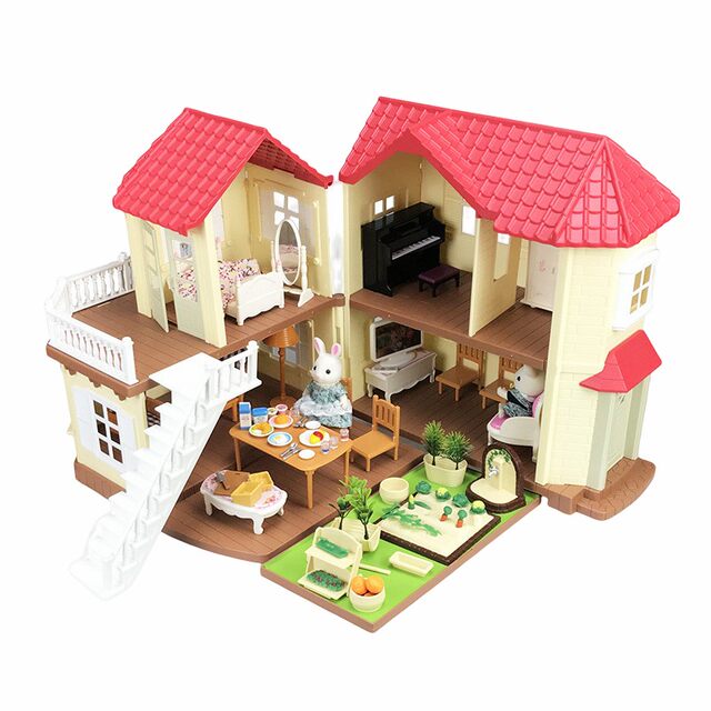 Forest Animal Family Children's Pretend Play Simulation Villa Set Assembled Castle Light House Toy Gift Box