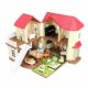 Forest Animal Family Children's Pretend Play Simulation Villa Set Assembled Castle Light House Toy Gift Box