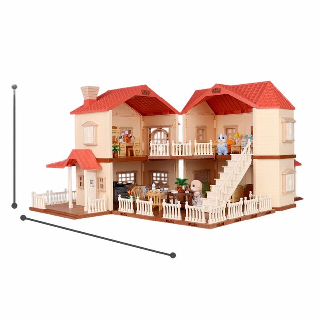 Sam Girl's Play House Princess House Simulation Villa Set Children's King DIY Assembly Toy Children's Picture Book