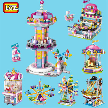 Loz Small Particle Mini Building Blocks Assembly Playground Chinatown Free-Fall Machine Toy 1717-1736 1746