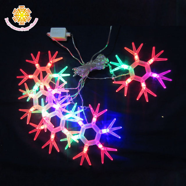 Led Colorful Lights Christmas Tree Ornaments Christmas Decoration Snowflake Light String 2023 New Christmas Decorations