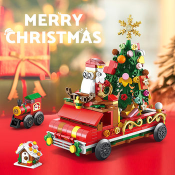 New Christmas Gift Santa Claus Christmas Tree Compatible with Le High Model Assembly Building Blocks Blind Box Toys