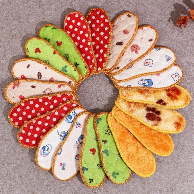 Shoe shop insoles children's cold-proof small size children's plush heating warm insoles new winter children's big children