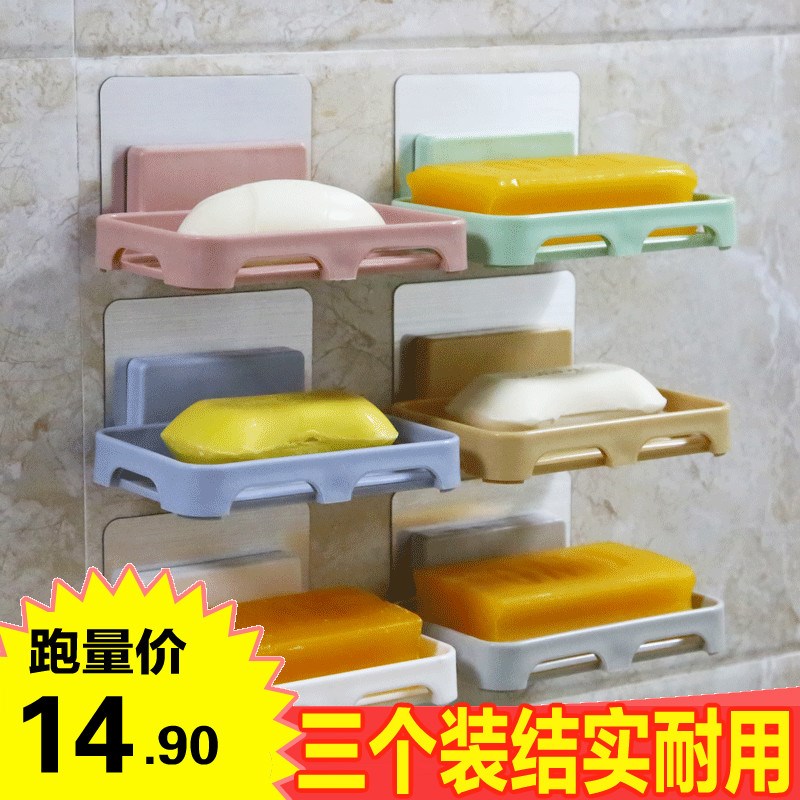 Suction cup soap rack perfumed soap box hanging wall on free stiletto adhesive suction wall style dressing room free of nails