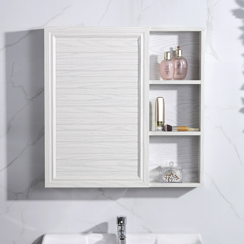 Space aluminum alloy hidden bathroom cabinet mirror wall - mounted toilet waterproof storage mirror