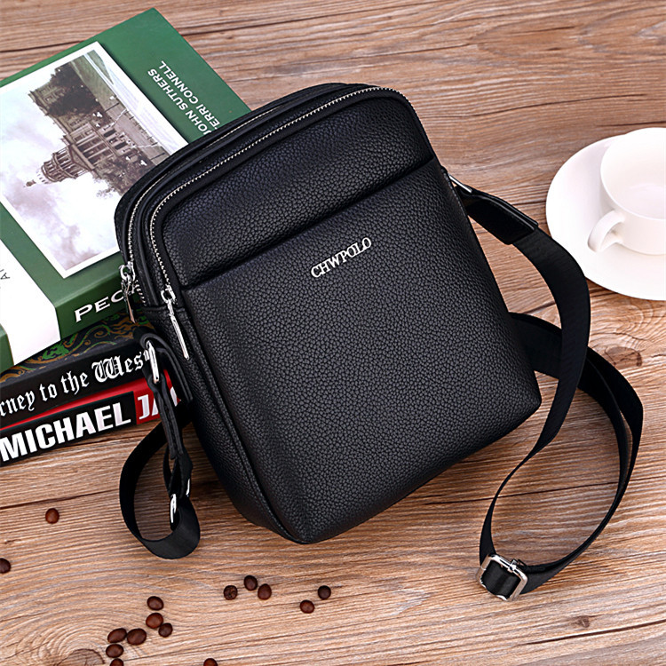 Paul Mini Men's Small Crossbody Bag Leather Shoulder Bag Genuine Leather Men's Bag Vertical Business Casual Small Backpack Trendy