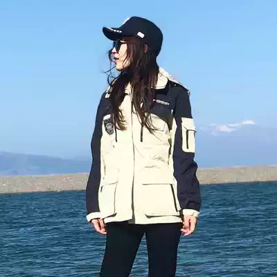 Outdoor stormtrooper clothing women's tide brand winter two-piece Korean version detachable medium and long version waterproof and warm mountaineering and ski clothing men