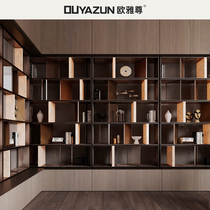 Ouyazun overall custom bookcase integrated design Desk whole wall Living room study whole house custom design Open type