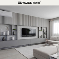  Ouyazun modern simple full-wall TV cabinet customization high-end gray whole-wall storage TV cabinet whole-house furniture customization